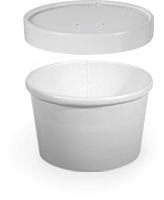 8 oz Small Paper Round Food Containers & Vented Lids