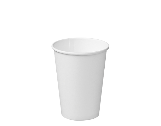 Single Wall Paper Coffee Cup w/ Classic Lid (White 12oz) | Castaway ...